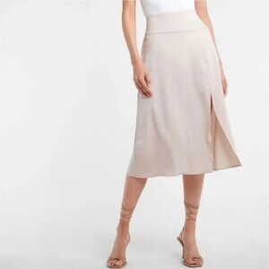 NWT Express Light Pink Midi Skirt with slit - Size 6